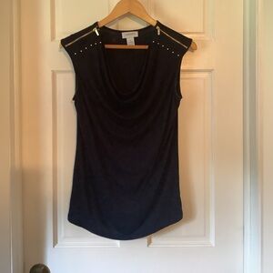 Navy top from Carmen Marc Valvo. Excellent condition. Size small.